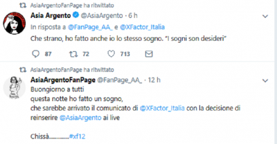 Asia Argento Tweet