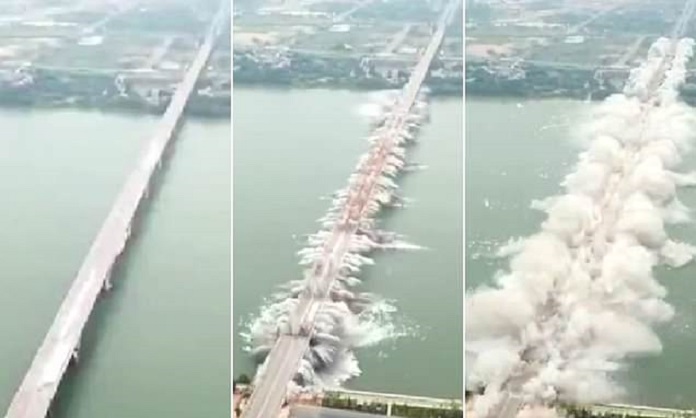 ponte demolito cina