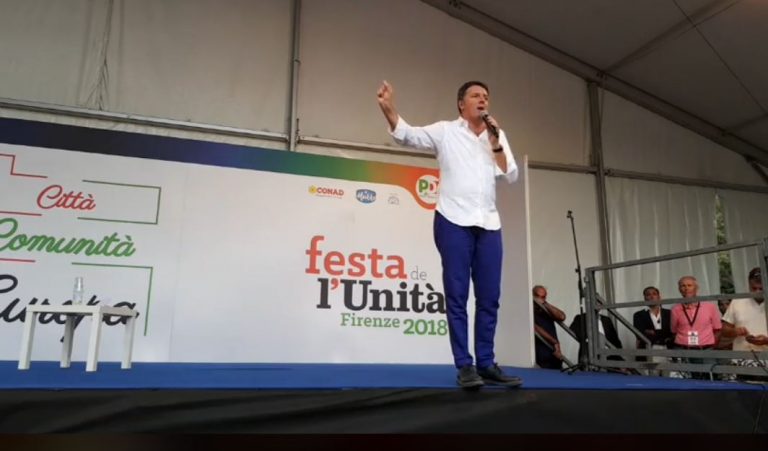 Renzi alla festa dell'Unità di Firenze