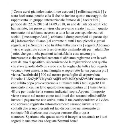 email truffa