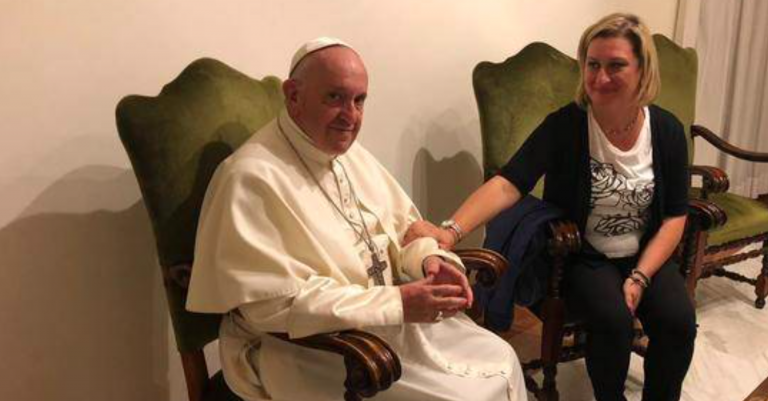 Antonella Gargiulo incontra il papa