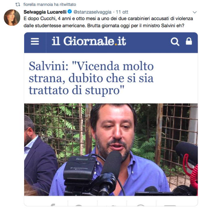 Lucarelli e Mannoia contro Salvini