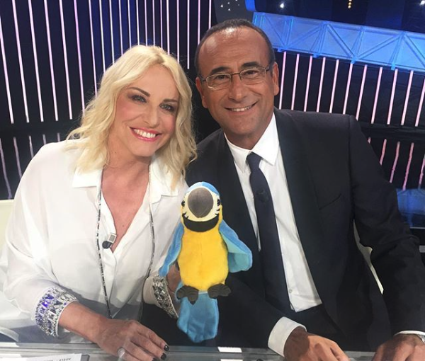 Antonella Clerici con Carlo Conti