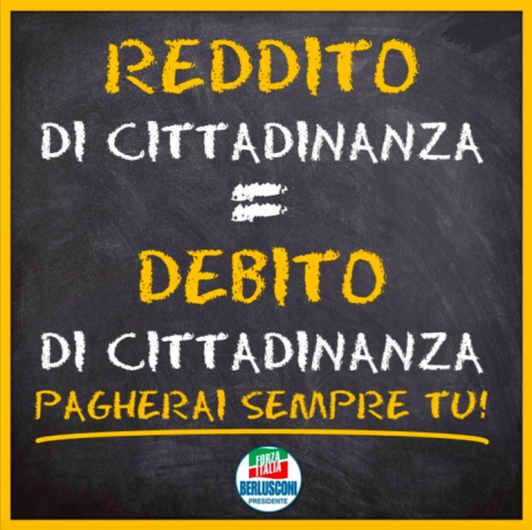 lo slogan di FI sul reddito