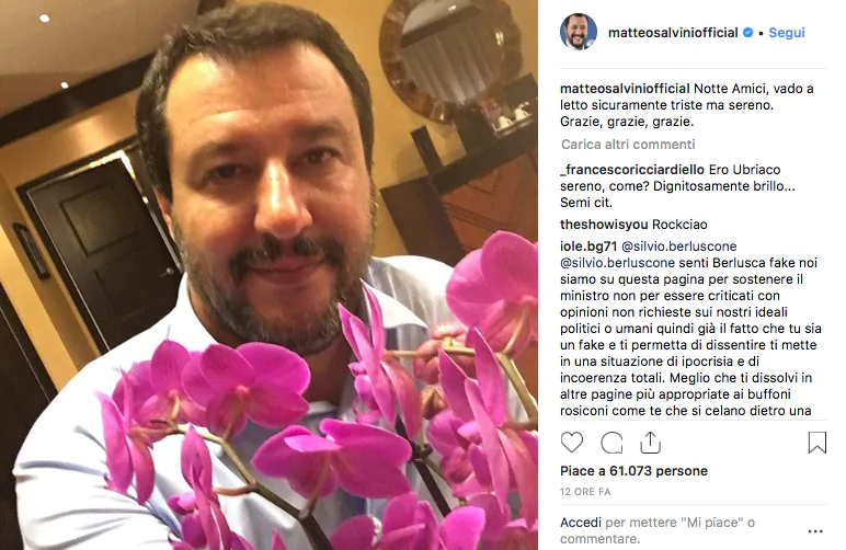 Il post di Matteo Salvini