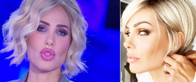 Ilary Blasi con la parrucca