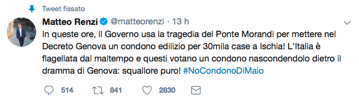 Tweet Renzi