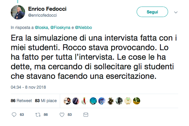 Tweet di Fedocci