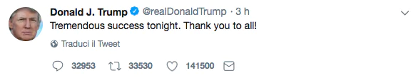 Tweet di Trump