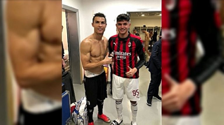 Il selfie di Bellanova con Ronaldo
