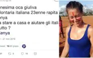 Gli insulti a Silvia Romano, ragazza italiana rapita in Kenya