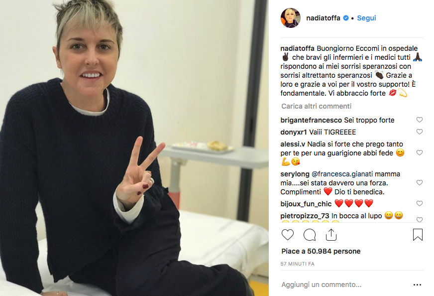 Il post di Nadia Toffa