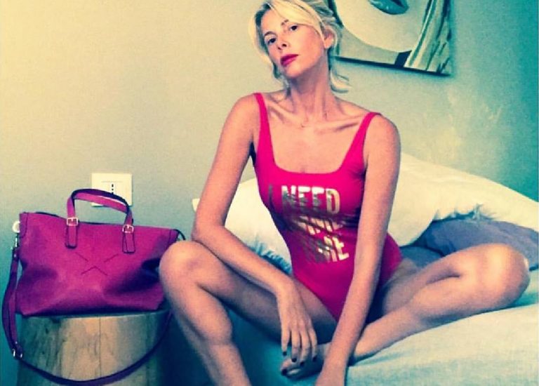 Alessia Marcuzzi in camerino
