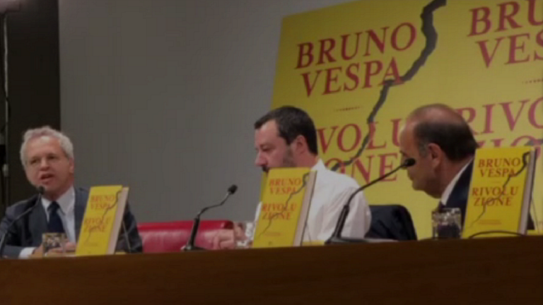 Enrico Mentana Matteo Salvini