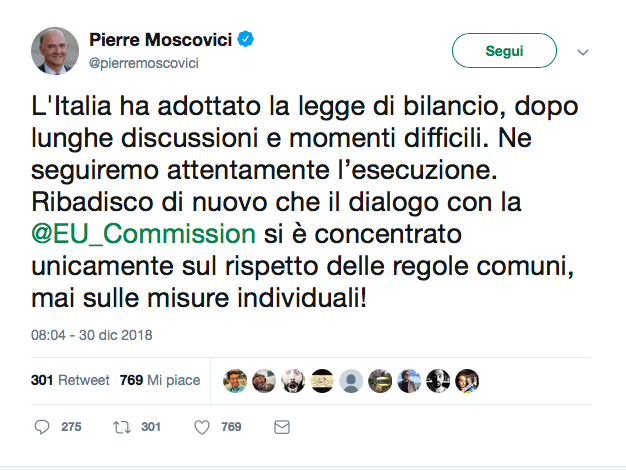 Il post di Moscovici