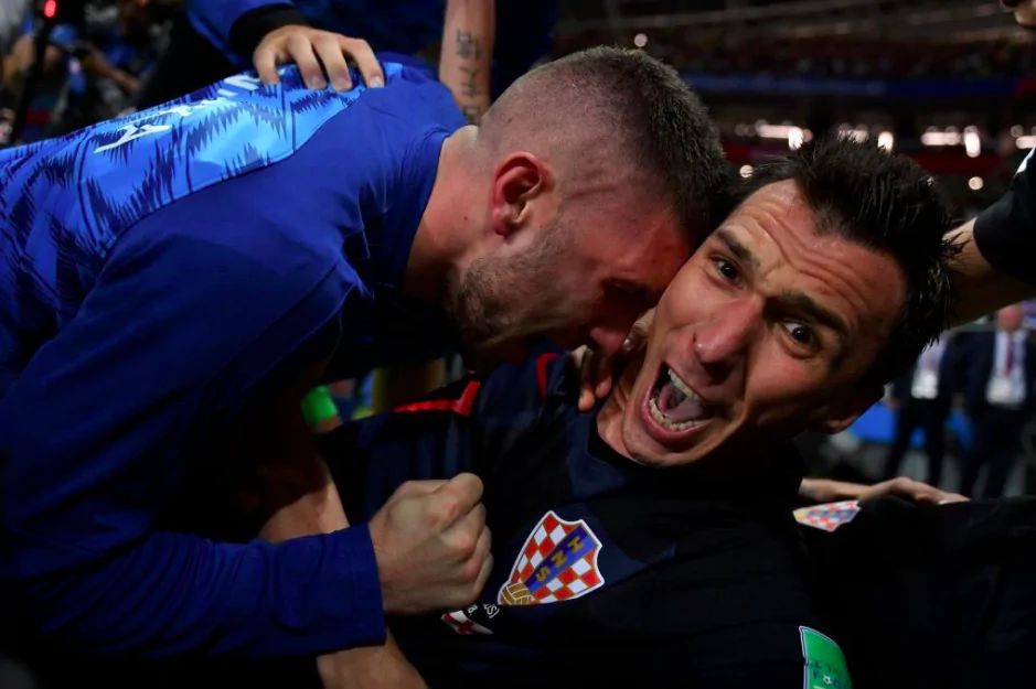 L'esultanza della Croazia al mondiali Russia 2018