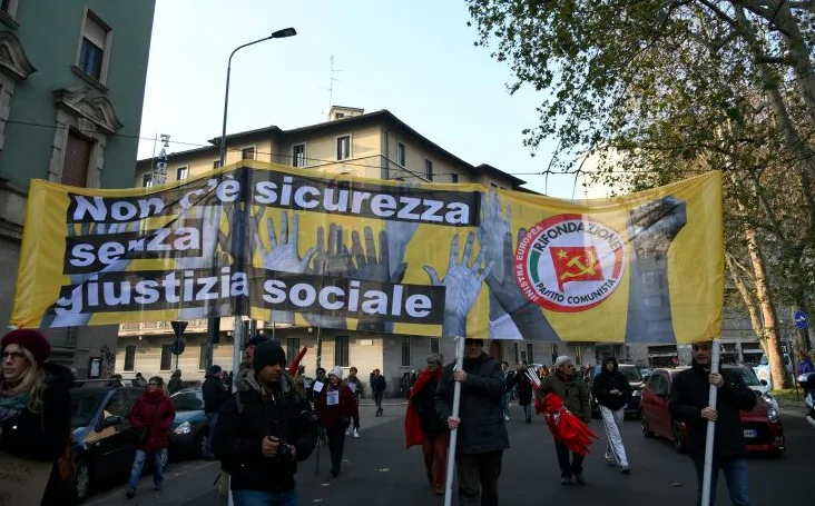 Manifestazione contro Salvini