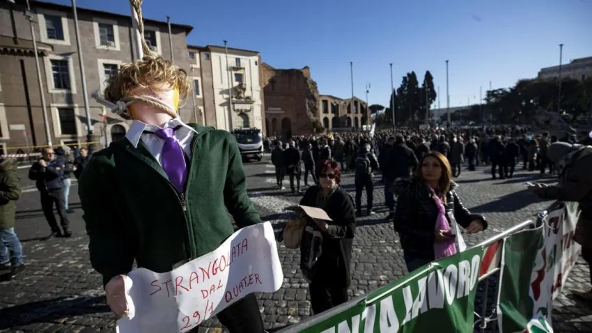 Roma, manifestazione Ncc davanti al Senato