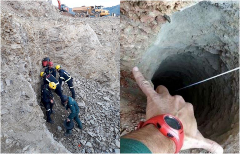 Bambino caduto nel pozzo, minatori nel tunnel