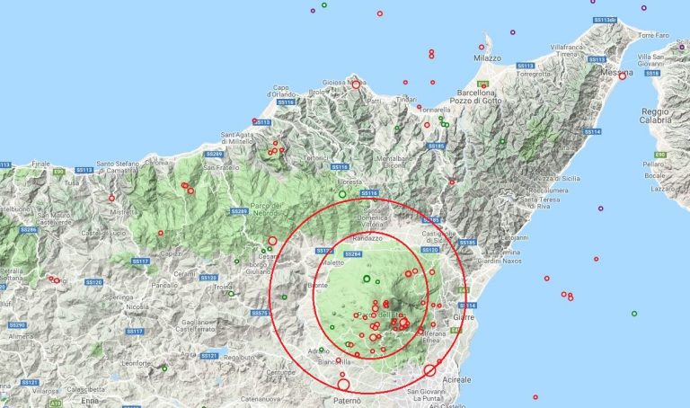 etna vulcano spostamento