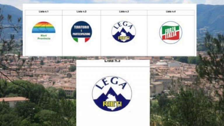 Rieti, la gaffe della Lega: nel simbolo la sagoma dell'Umbria