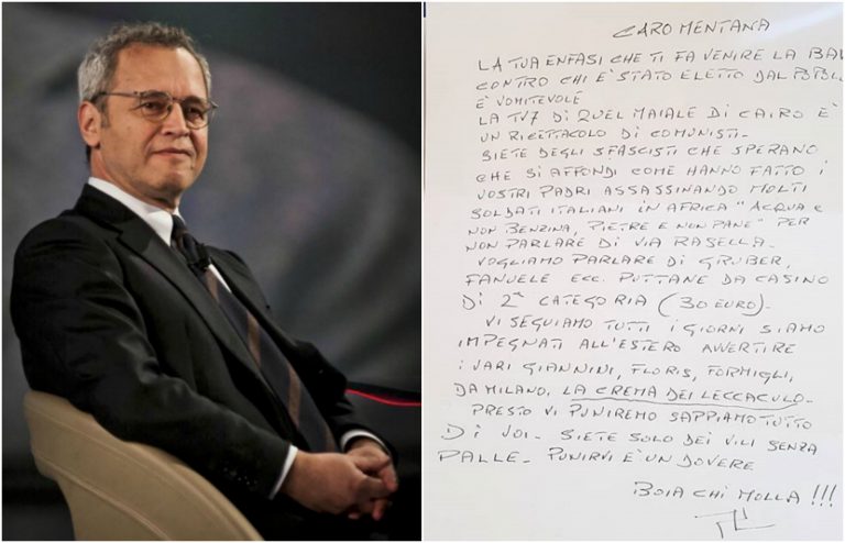 Lettera di minacce a Mentana e La7