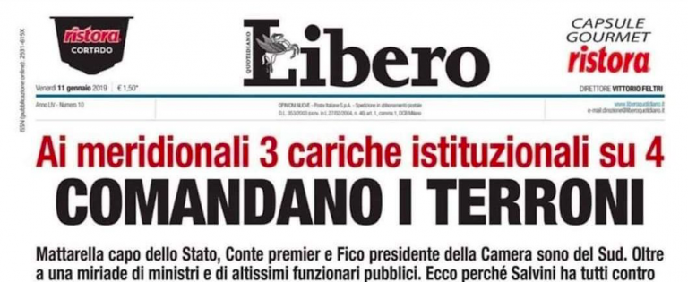 Libero, comandano i terroni