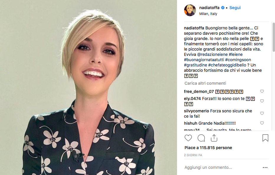 Nadia Toffa capelli