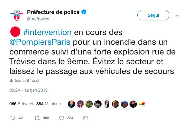 parigi tweet prefettura