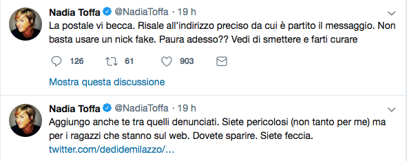 Nadia Toffa contro gli haters