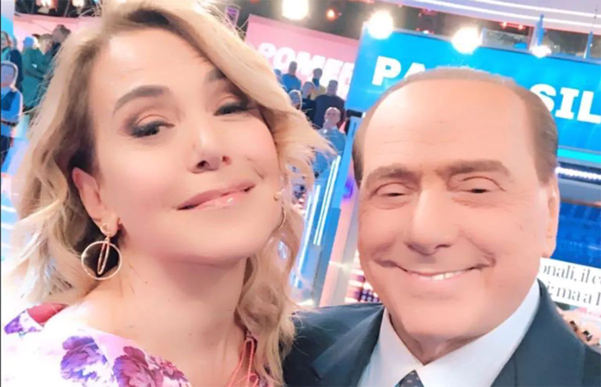 Barbara D'Urso con Silvio Berlusconi