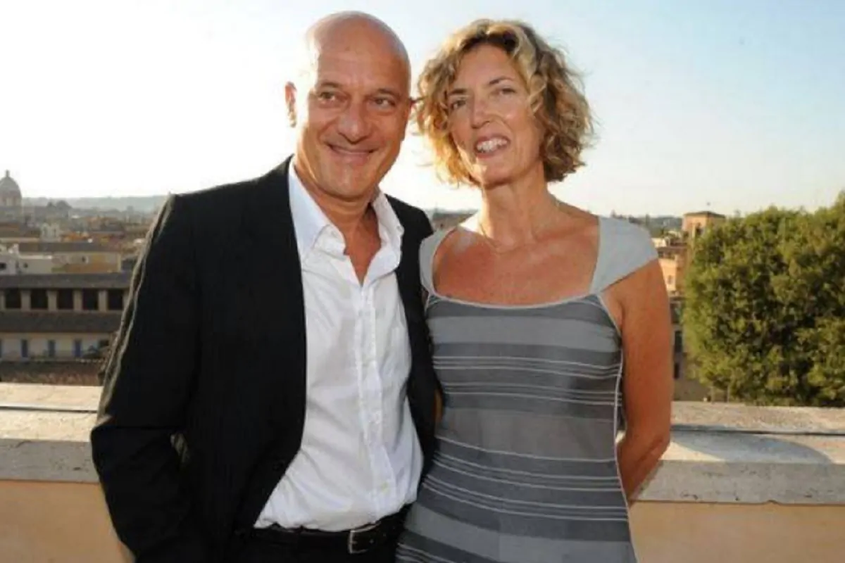 Claudio Bisio e la moglie