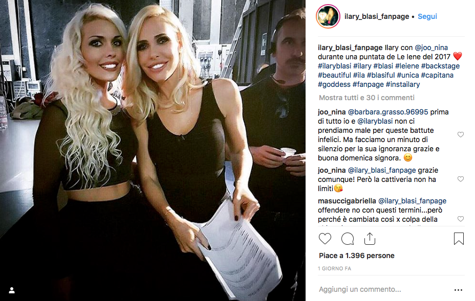 ilary blasi con la sua sosia