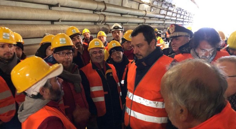 Salvini visita il cantiere Tav di Chiomonte
