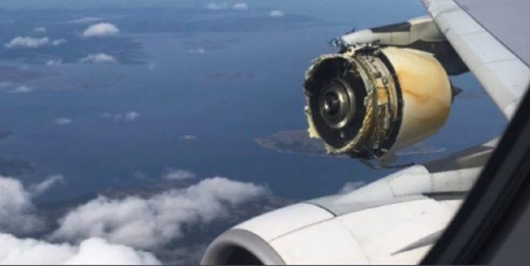 aereo perde motore