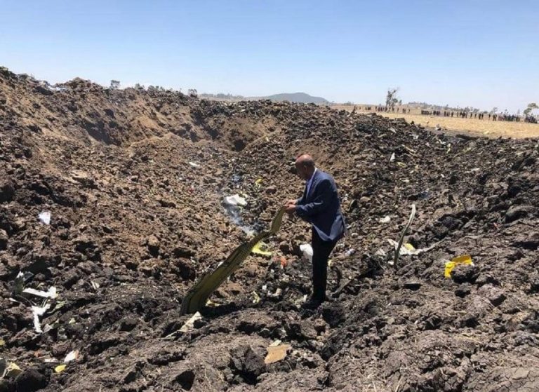 ethiopian airlines aereo precipitato