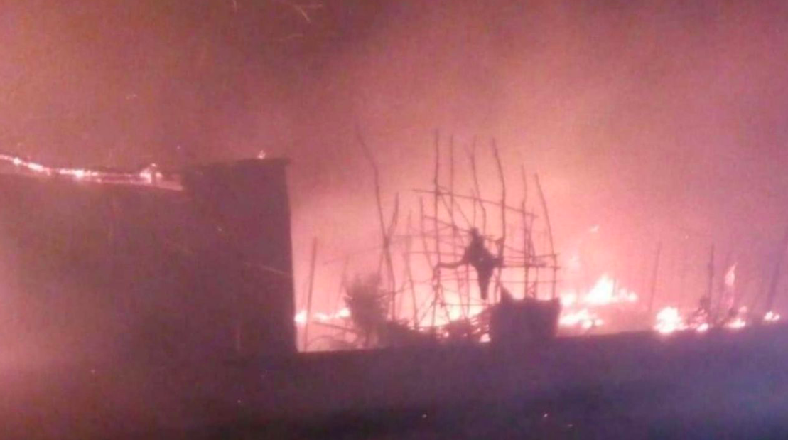 Incendio tendopoli