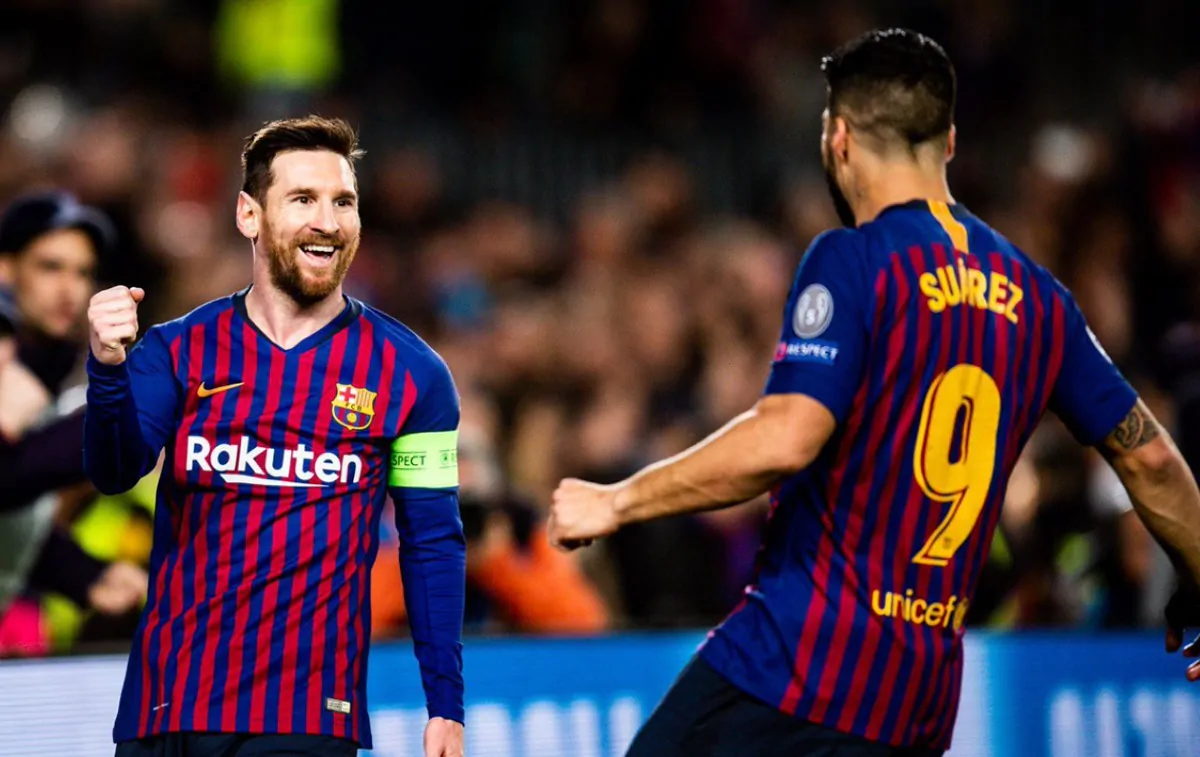 Barcellona, l'esultanza di Leo Messi