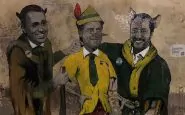 Conte, Salvini e Di Maio nel nuovo murale