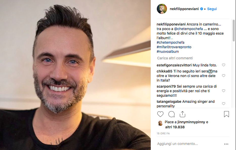 Nek a "Che tempo che fa"