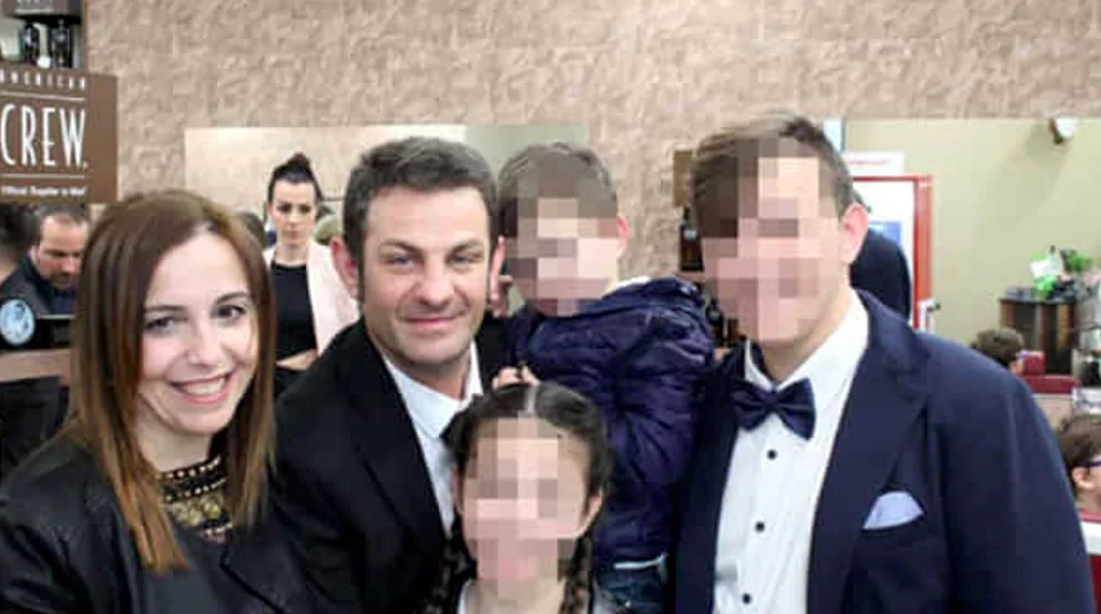 Nunzia Maioano con marito e figli
