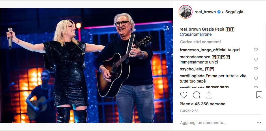 Il post di Emma Marrone per suo papà