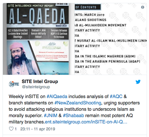 Il tweet di Site
