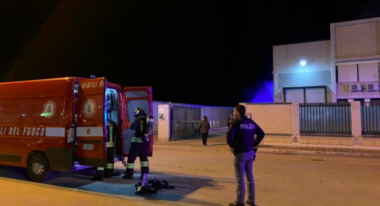 Incendio a Barletta