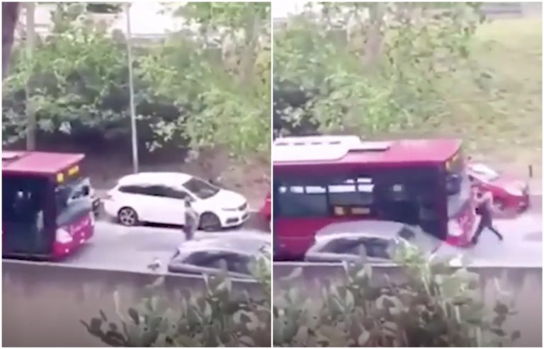 Autista bus investe pedone