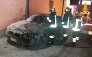 auto carabiniere incendio