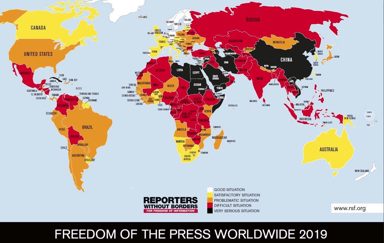 Libertà di stampa nel mondo