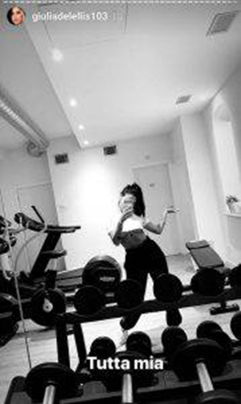 Giulia De Lellis in palestra