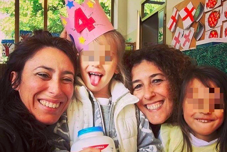 Francesca Vecchioni e le figlie