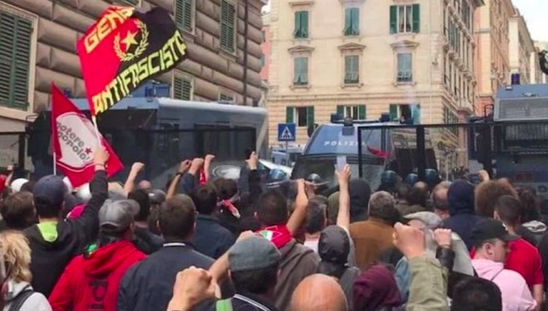 Genova scontri CasaPound